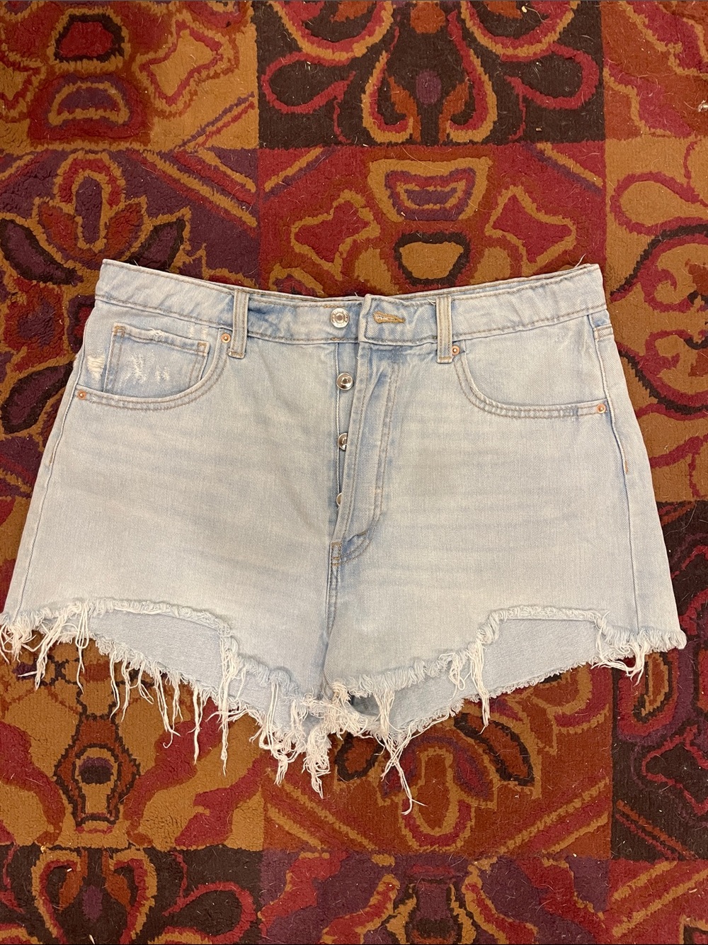 wild fable Light Blue Distressed Denim Shorts